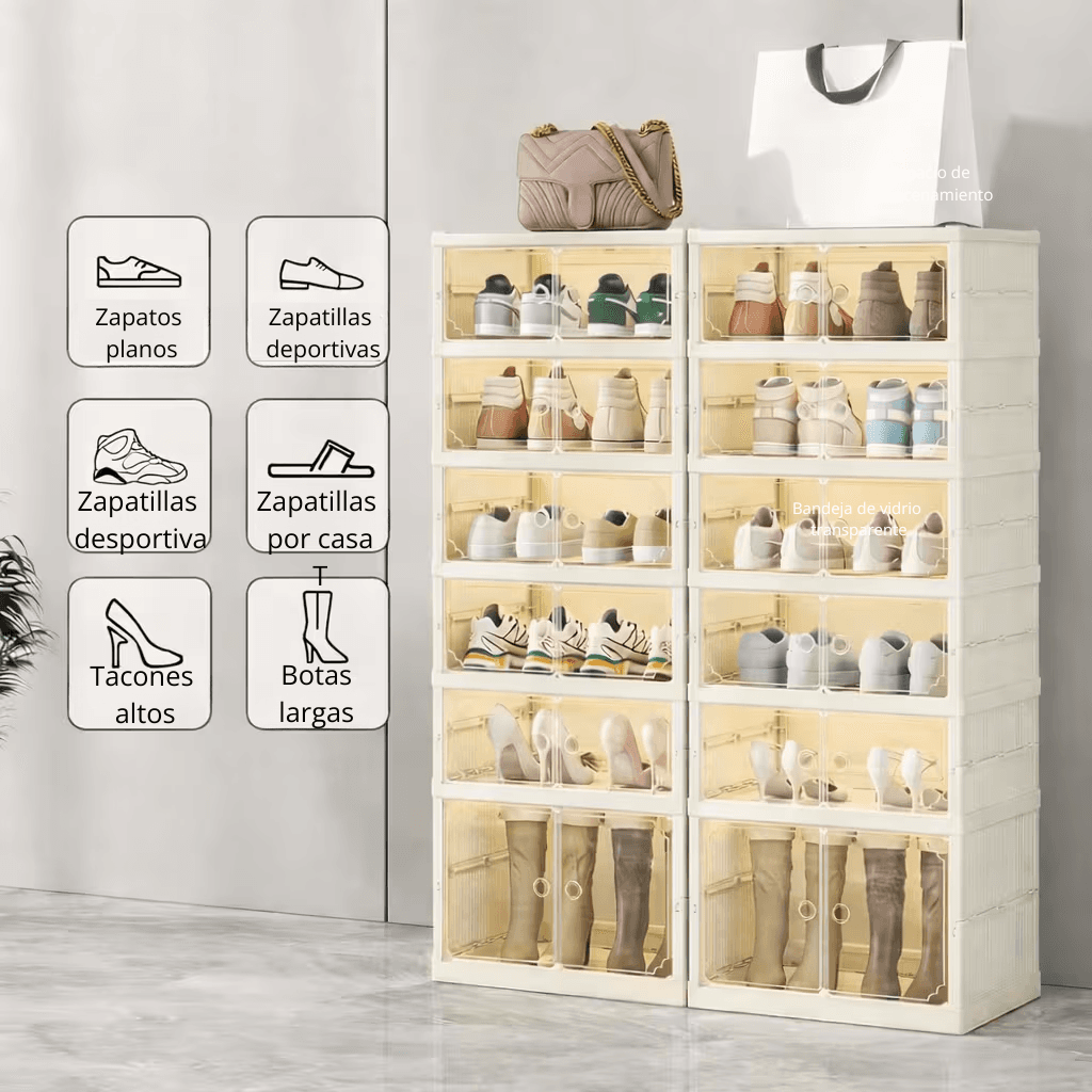 Organizador de zapatos plegable magnético – apilables - 6