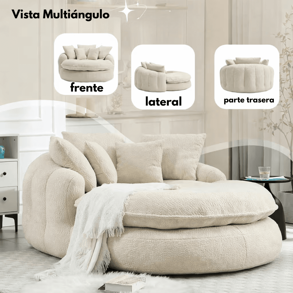 Sillón cocoon de chenilla - Hogar | Elvora