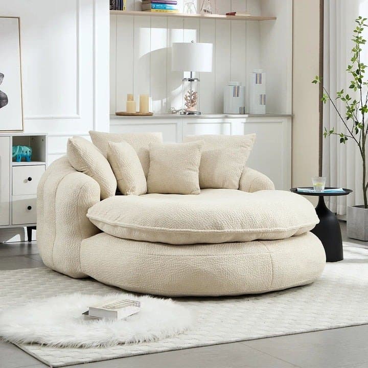 Sillón cocoon de chenilla - 2
